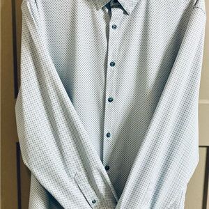 Mizzen+Main Blue Casual Button Down Shirt